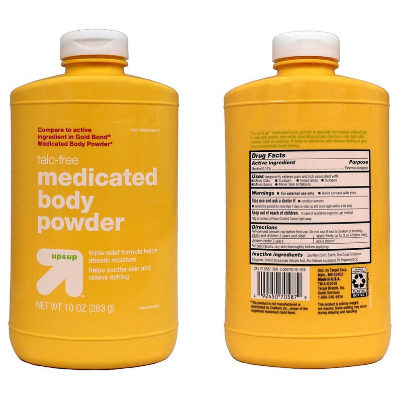 Medicated Body Powder Talc Free - 10oz - up & up