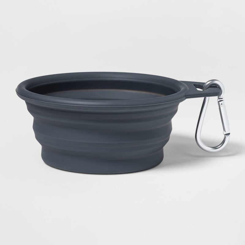 Collapsible Dog Bowl - 3.75 Cup - Gray - Boots & Barkley