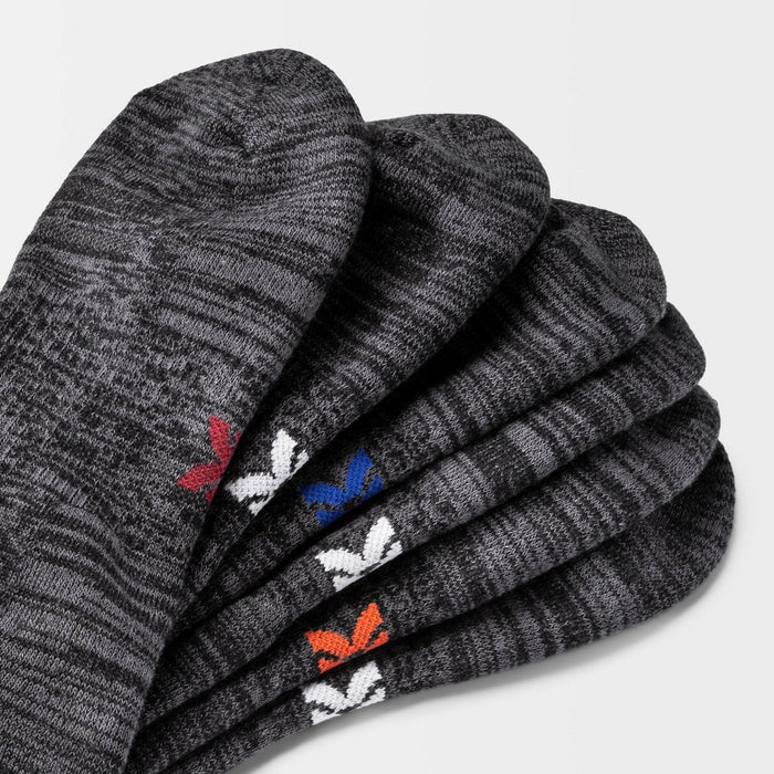 Men's Random Feed No Show Socks 6pk - All in Motion Black 6-12