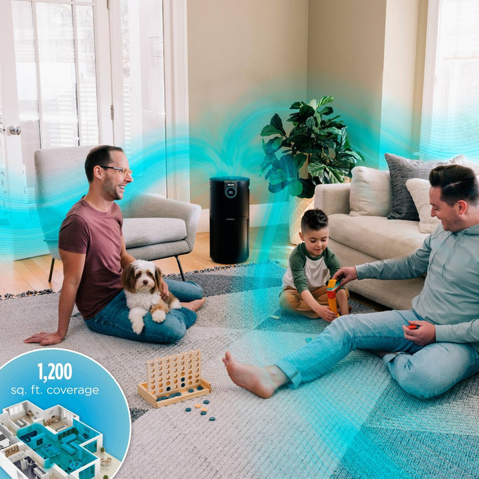 Shark Air Purifier MAX with True NanoSeal HEPA, Cleansense IQ, Odor Lock, Cleans up to 1200 Sq. Ft, Charcoal Gray, HP202 (LOCAL PICKUP ONLY)