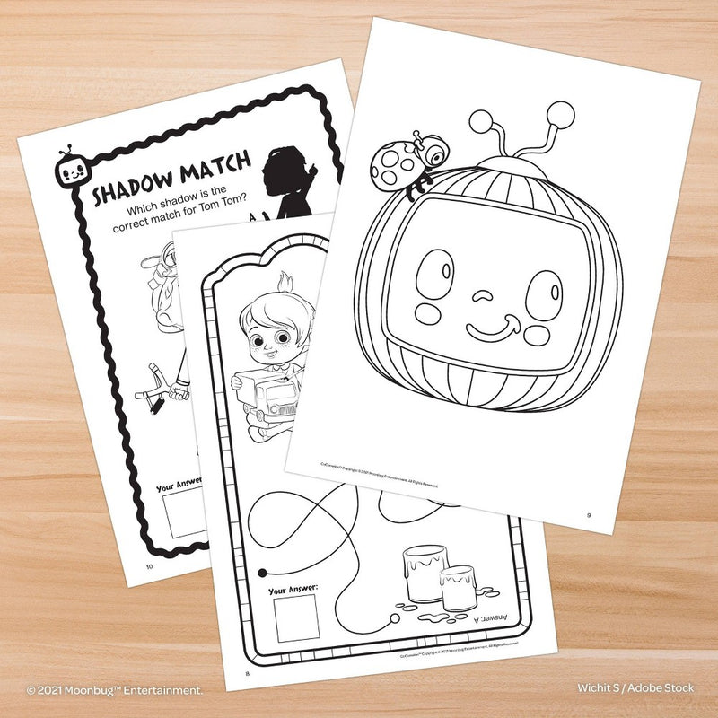 CoComelon Coloring Book with Crayons