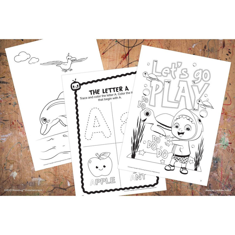 CoComelon Coloring Book with Crayons
