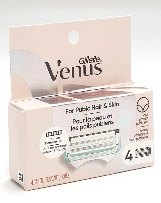 Venus for Pubic Hair & Skin Women's Razor Blade Refills - 4ct