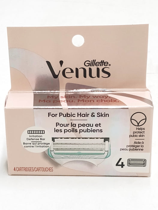 Venus for Pubic Hair & Skin Women's Razor Blade Refills - 4ct