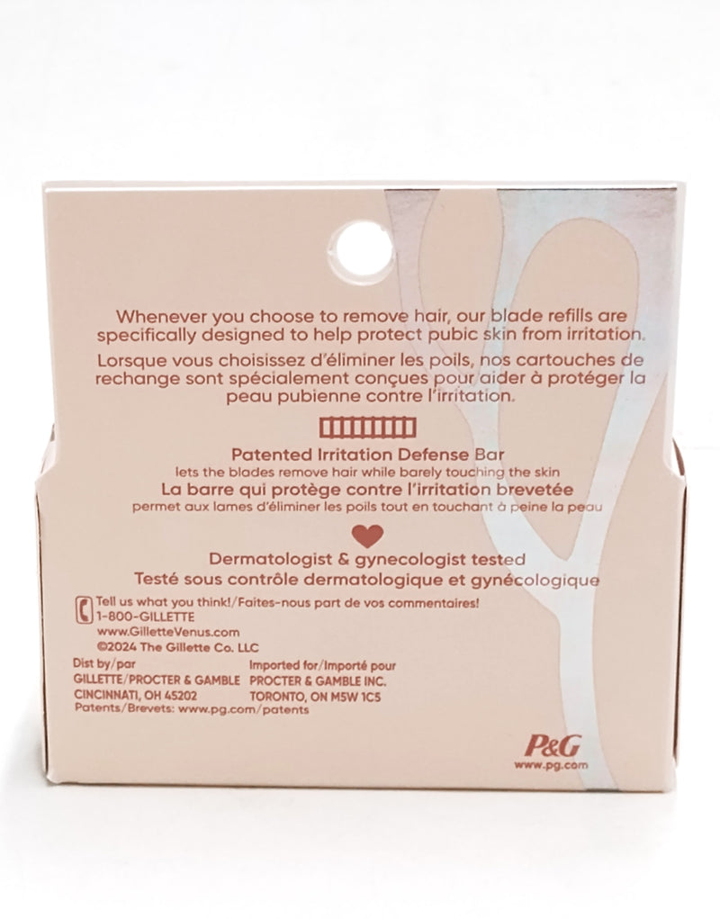 Venus for Pubic Hair & Skin Women's Razor Blade Refills - 4ct
