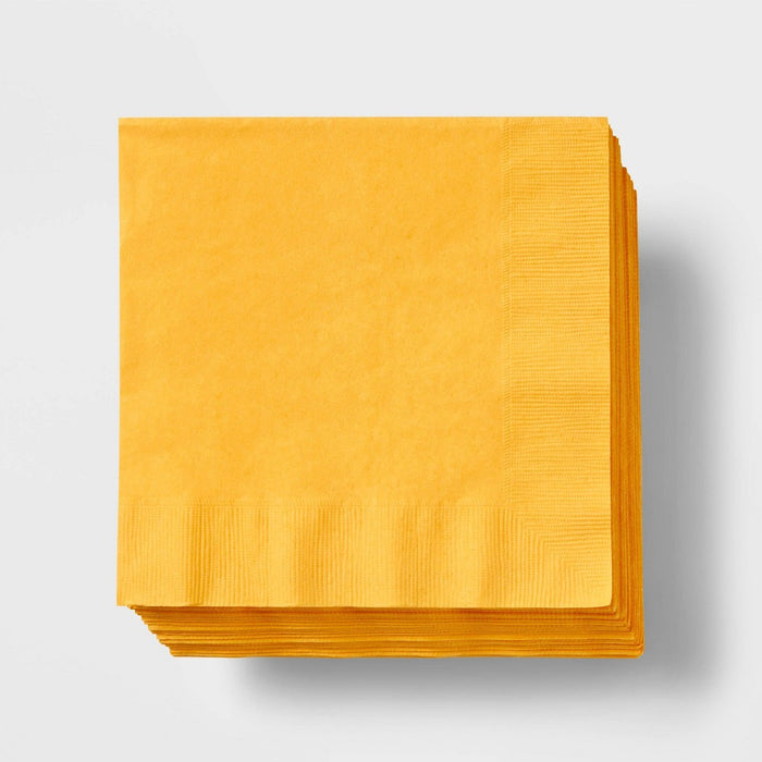 30ct Lunch Napkins Yellow - Spritz