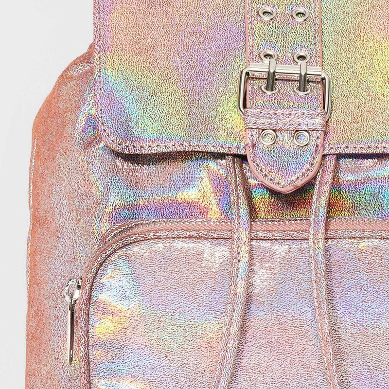 8.875" Mini Flap with Buckle with Closure Backpack - Wild Fable Iridescent