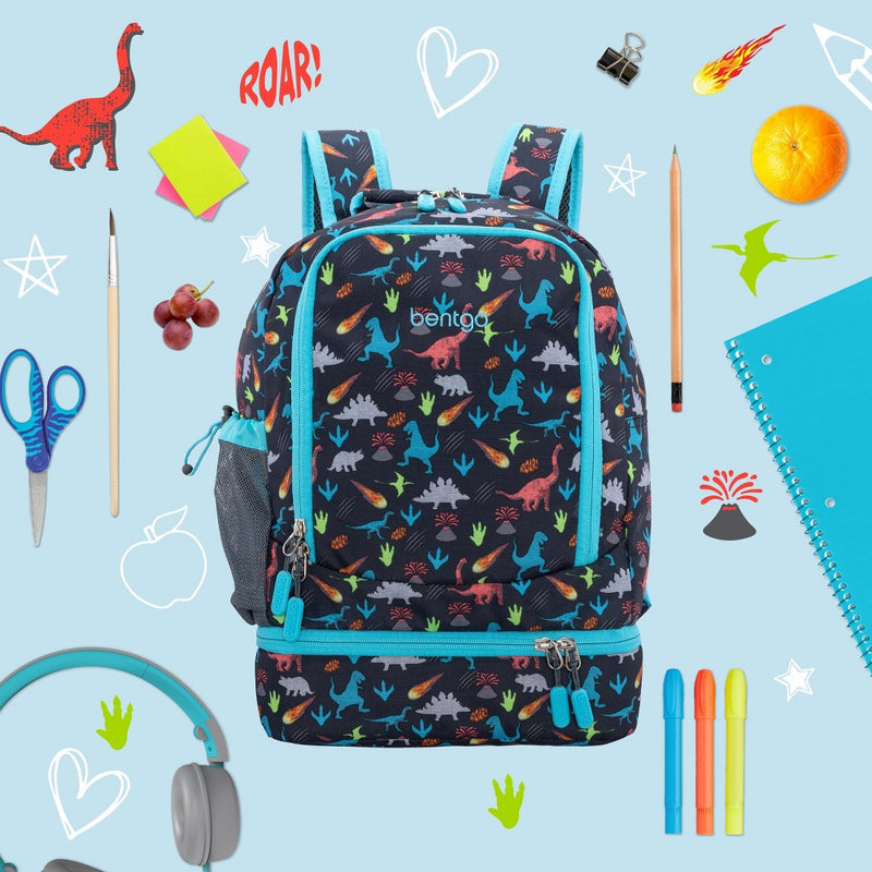 Bentgo Kids' 2-in-1 17" Backpack & Insulated Lunch Bag - Dino