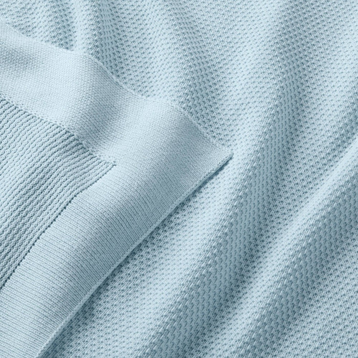 Seed Stitch Sweater Knit Baby Blanket - Light Blue - Cloud Island
