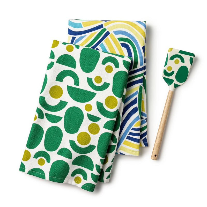 Set of 2 Avocado and Waves Kitchen Towels - Tabitha Brown for Target