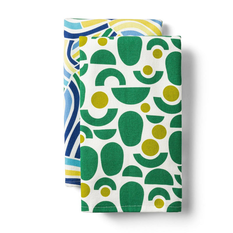 Set of 2 Avocado and Waves Kitchen Towels - Tabitha Brown for Target