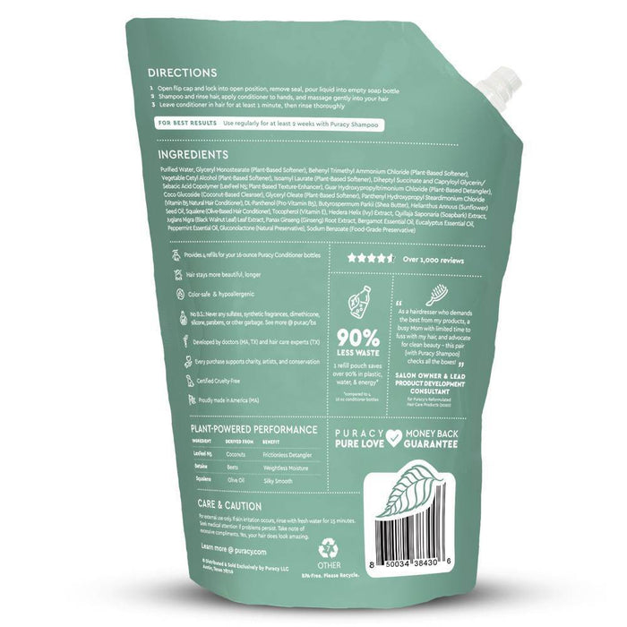 Puracy Conditioner Refill The Best Hair Days for Fine, Medium, and Color Treated Hair - 48 fl oz