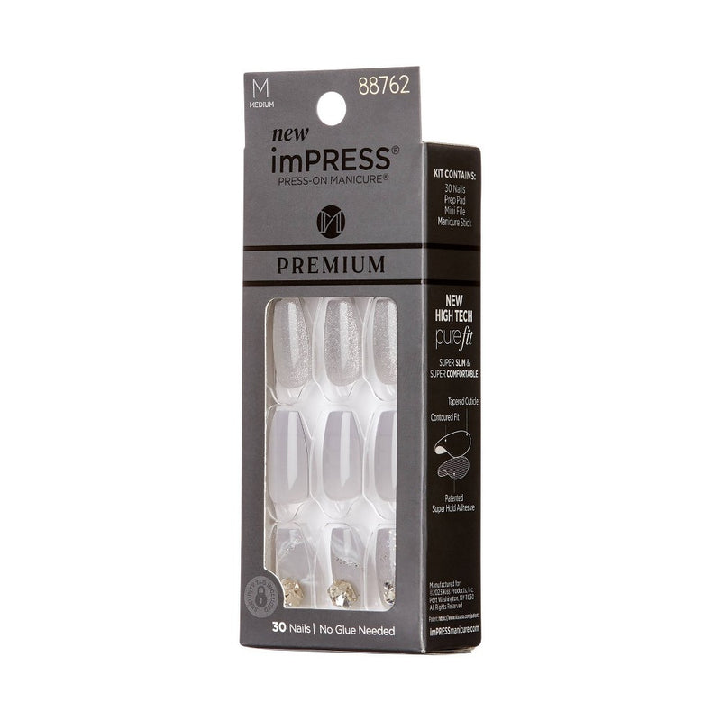 KISS Products Premium Medium Coffin Press-On Nails - Legacy - 33ct