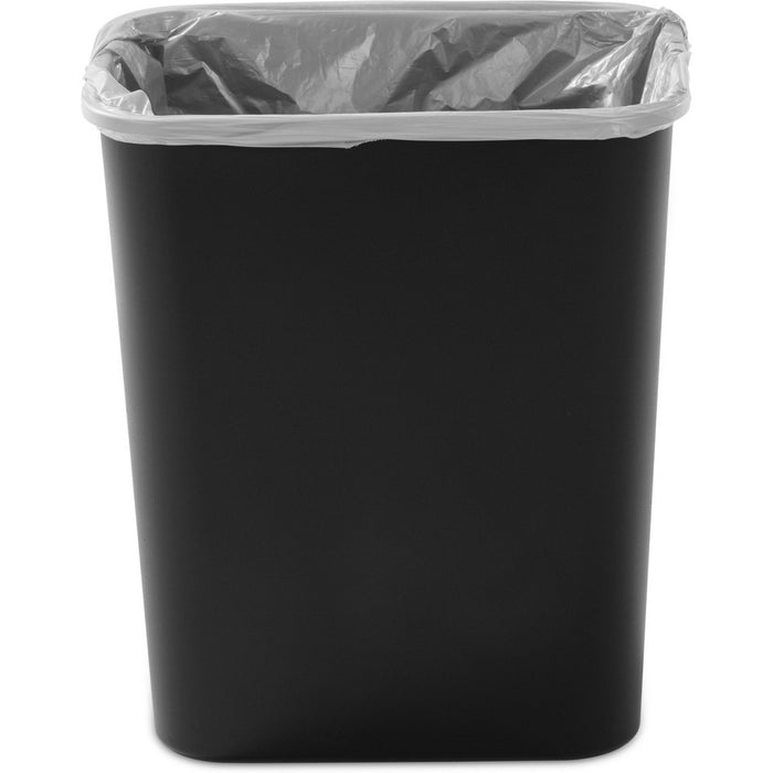 7.8gal Swing Top Waste Can Black - Brightroom