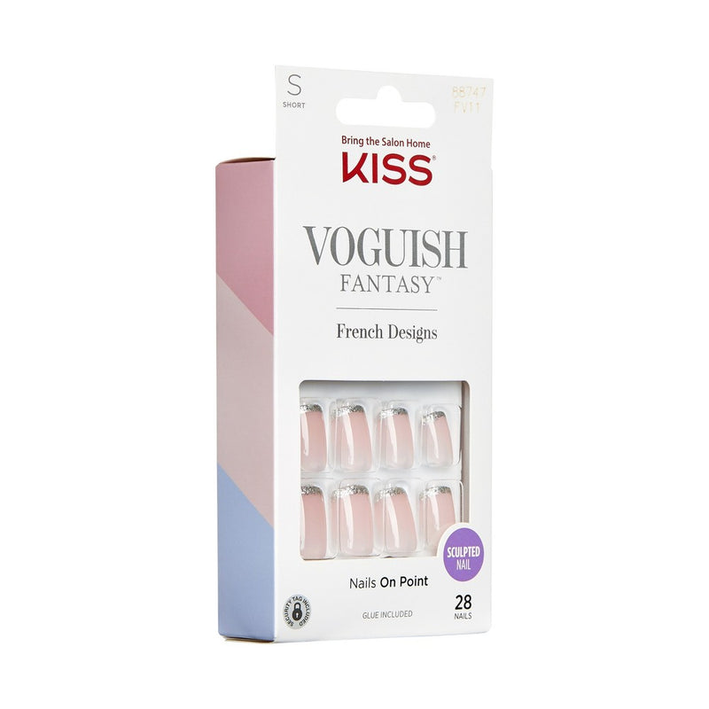 KISS Products Voguish Fantasy French Fake Nails - Bisous - 31ct