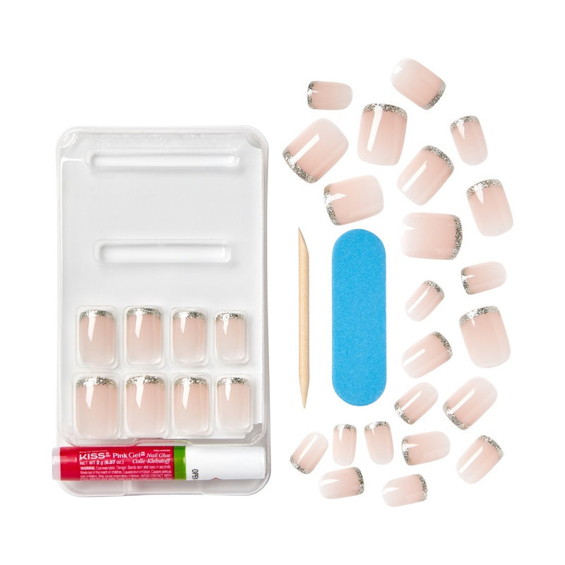 KISS Products Voguish Fantasy French Fake Nails - Bisous - 31ct
