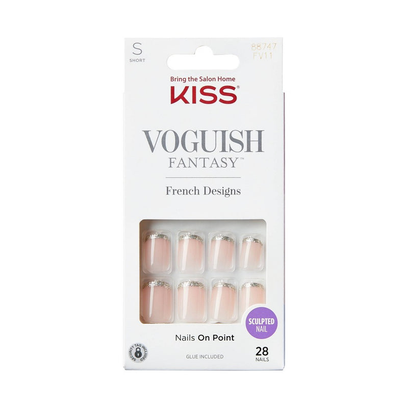 KISS Products Voguish Fantasy French Fake Nails - Bisous - 31ct