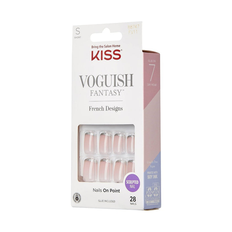 KISS Products Voguish Fantasy French Fake Nails - Bisous - 31ct