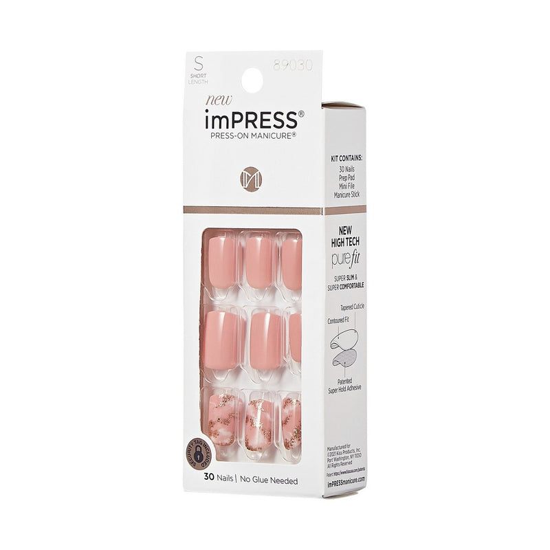 KISS Products Short Square Press-On Fake Nails - Kingdom - 33ct