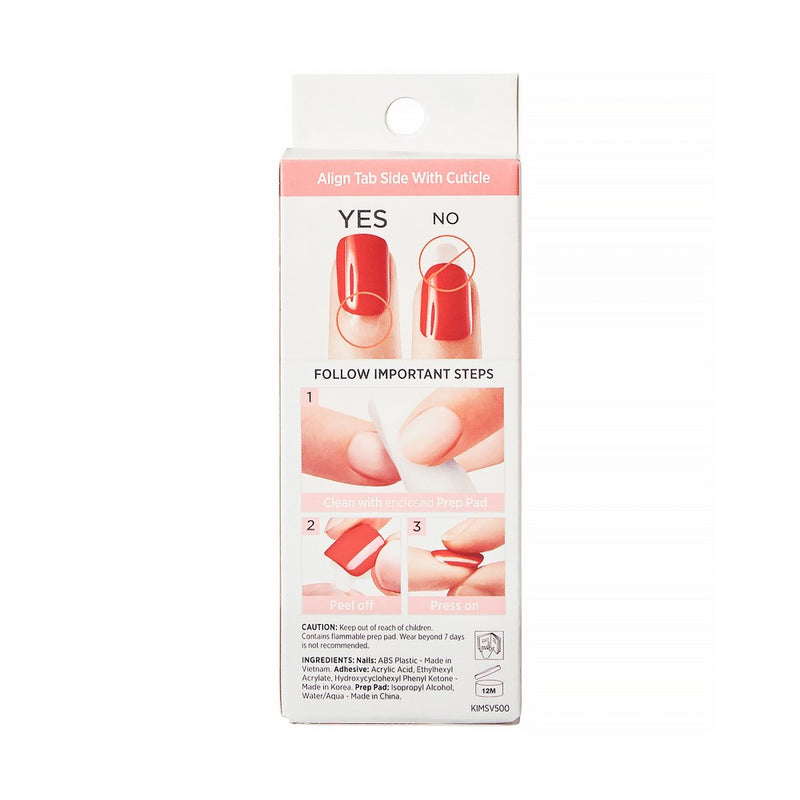 KISS Products Short Square Press-On Fake Nails - Kingdom - 33ct