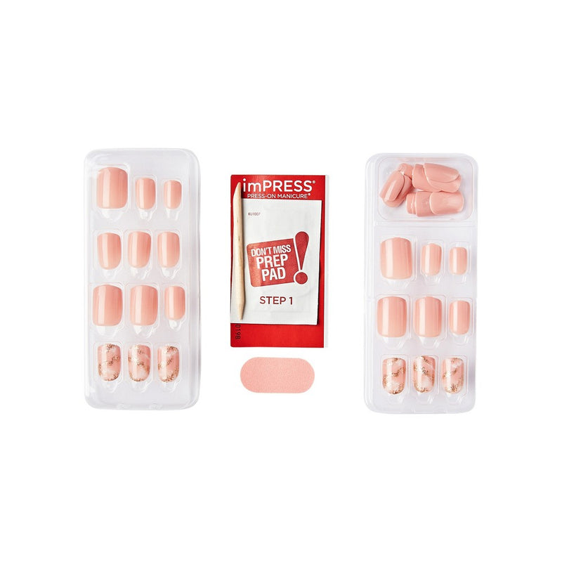 KISS Products Short Square Press-On Fake Nails - Kingdom - 33ct