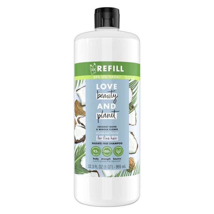 Love Beauty and Planet Coconut Water & Mimosa Flower Sulfate Free Shampoo Refill - 32.3 fl oz
