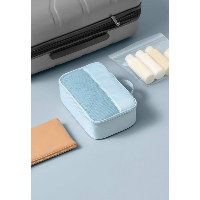 Medium Packing Cube & Clear Pouch Set Muddy Aqua - Open Story