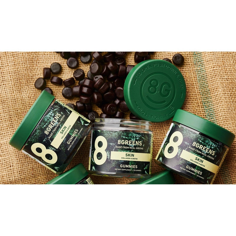 8Greens Skin Gummies with Collagen & Biotin Dietary Supplement - 50ct