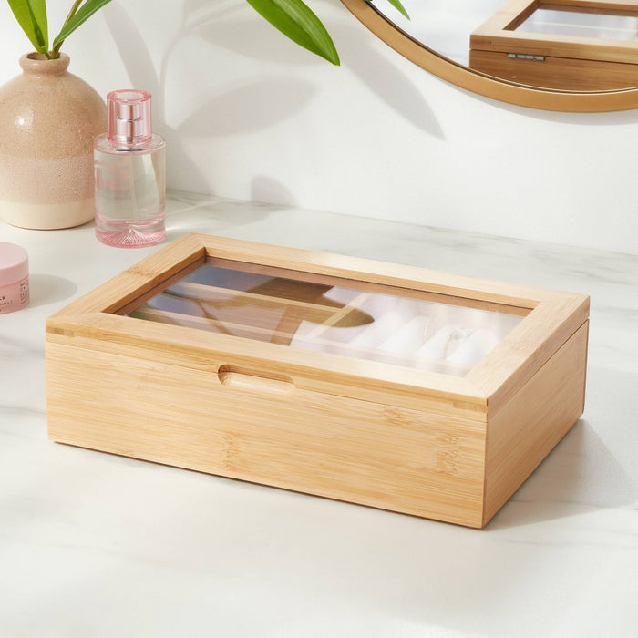 9" x 6" Bamboo Accessory Box with Acrylic Lid - Brightroom