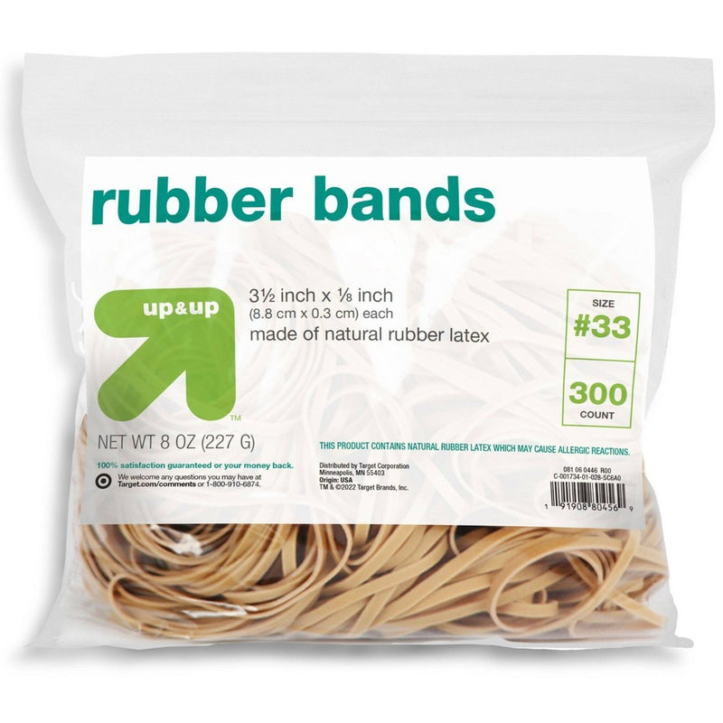 Rubberband 300ct Size 33 3-1/2''x 1/8'' Tan - up & up
