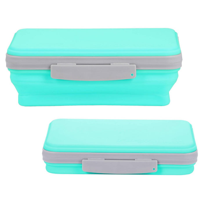 Expandable Flexi Storage Pencil Box Turquoise/Gray - It's Academic