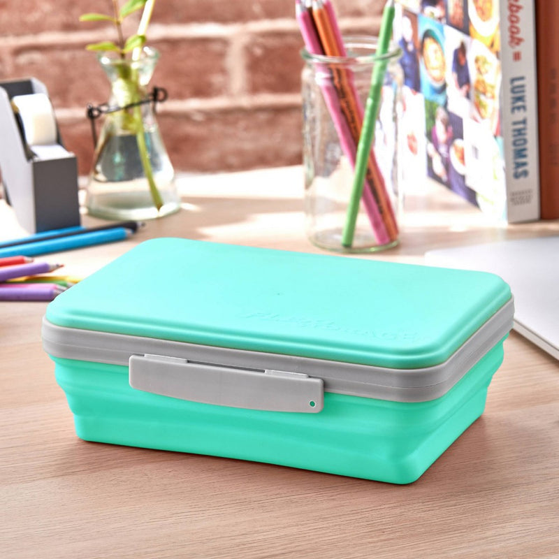 Expandable Flexi Storage Pencil Box Turquoise/Gray - It's Academic