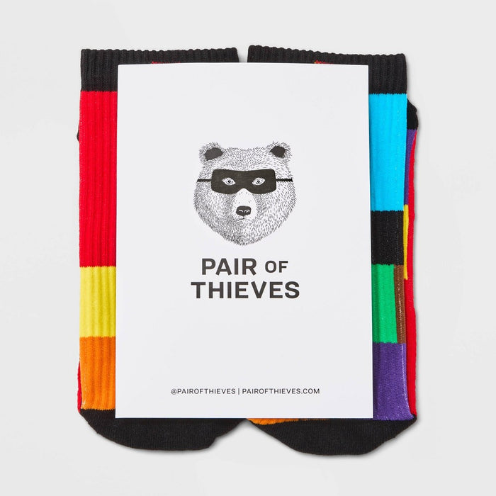 Pair of Thieves Adult Pride Colorblock Cushion Crew Socks - 6-12