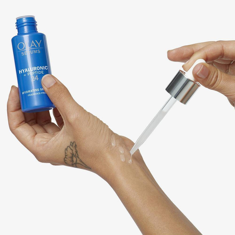 Olay Hyaluronic + Peptide 24 Fragrance-Free Serum - 1.3oz