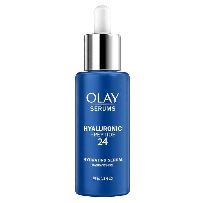 Olay Hyaluronic + Peptide 24 Fragrance-Free Serum - 1.3oz