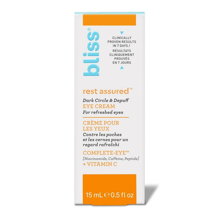 bliss Rest Assured Dark Circle Reducing & Depuffing Eye Cream - 0.5 fl oz