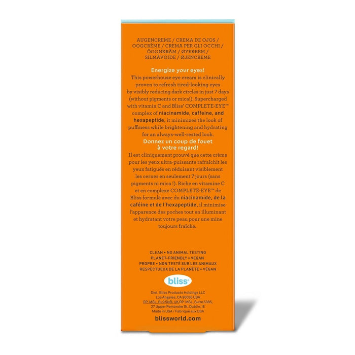 bliss Rest Assured Dark Circle Reducing & Depuffing Eye Cream - 0.5 fl oz