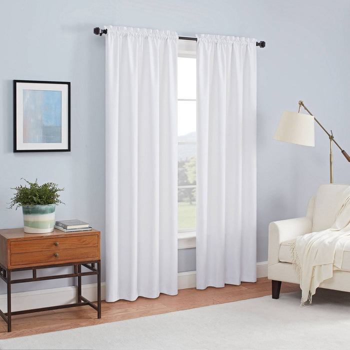 1pc 42"x63" Blackout Braxton Thermaback Window Curtain Panel White - Eclipse