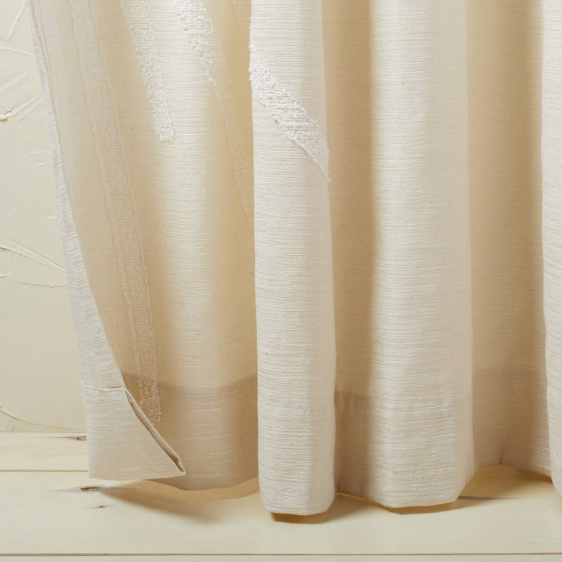1pc 50"x63" Light Filtering Sunburst Window Curtain Panel Ivory - Opalhouse designed with Jungalow