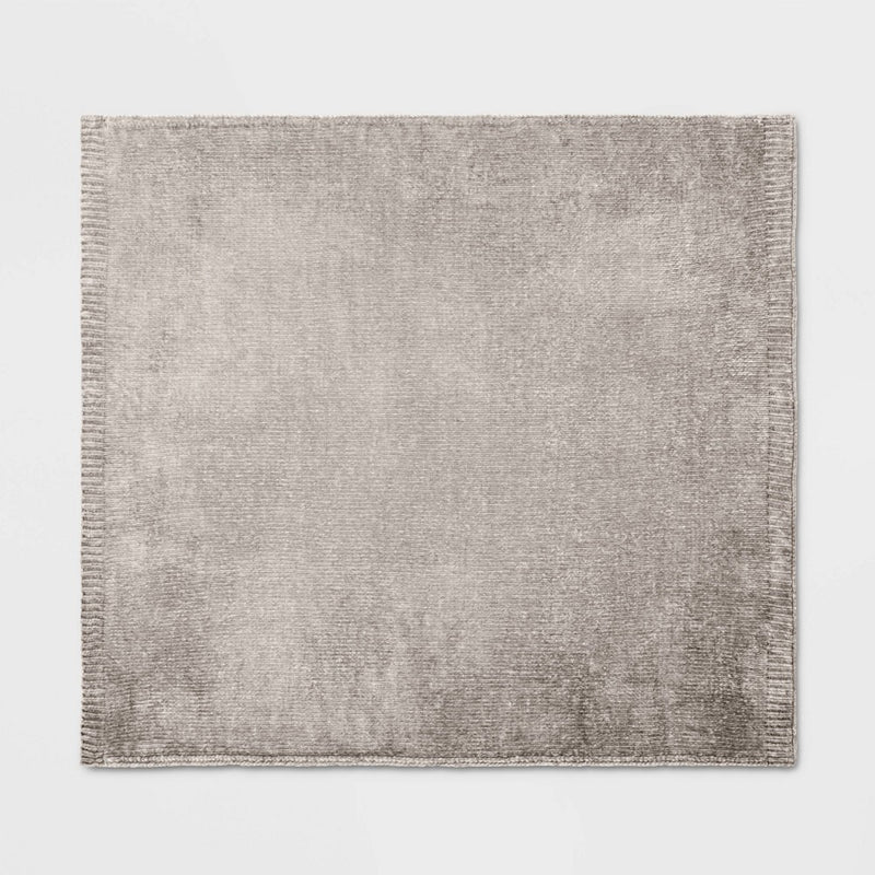 50"x60" Shiny Chenille Throw Blanket Neutral - Threshold