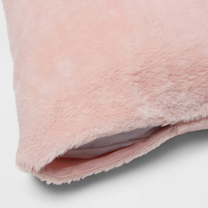 Plush Body Pillow Cover Light Pink - Room Essentials