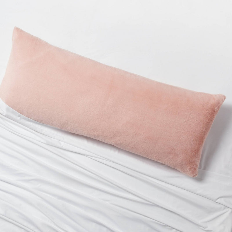 Plush Body Pillow Cover Light Pink - Room Essentials