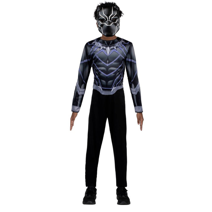 Kids' Black Panther Halloween Costume Jumpsuit with Mask L