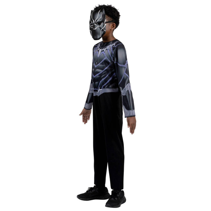 Kids' Black Panther Halloween Costume Jumpsuit with Mask L