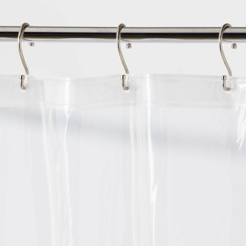 PEVA Colorblock Shower Curtain Clear - Room Essentials