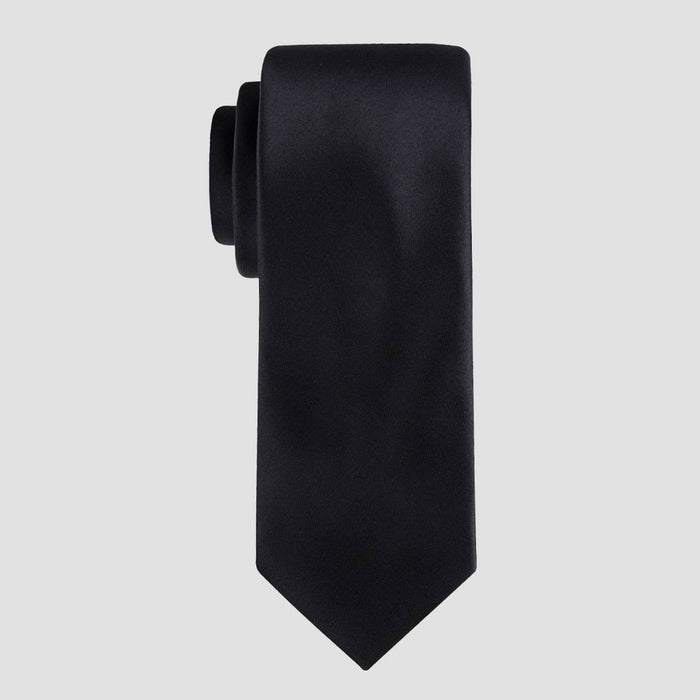 Men's Satin Solid Skinny Tie - Goodfellow & Co Black One Size