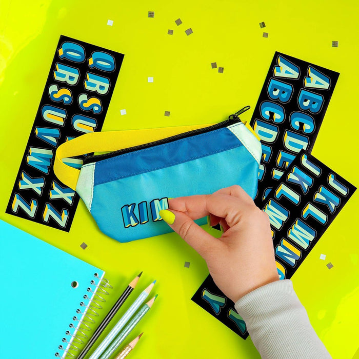 Fashion Angels Nylon Fanny Pack Elastic Pencil Pouch Turquoise