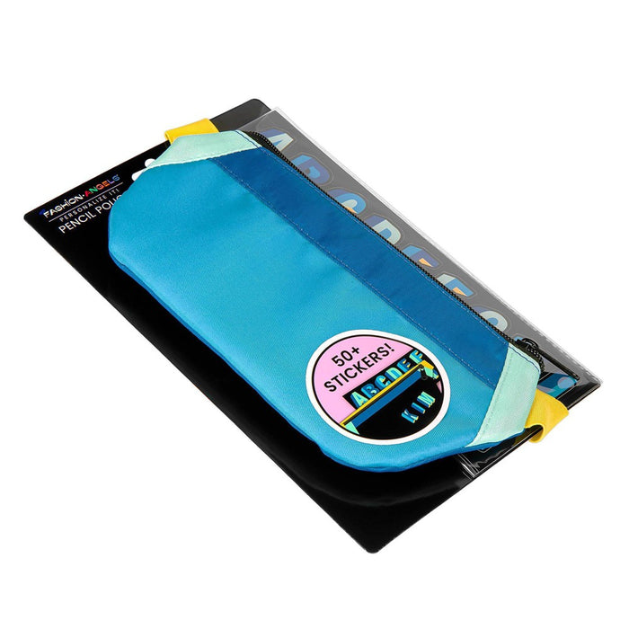 Fashion Angels Nylon Fanny Pack Elastic Pencil Pouch Turquoise
