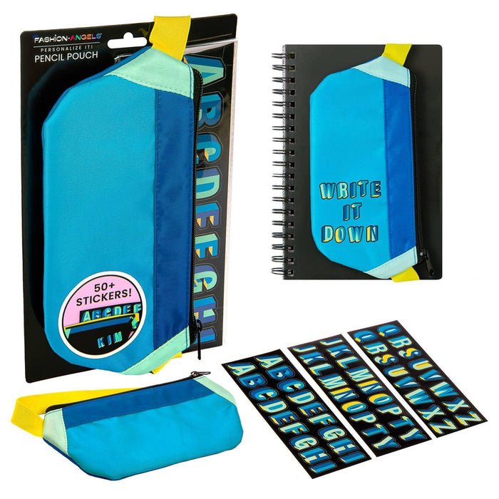 Fashion Angels Nylon Fanny Pack Elastic Pencil Pouch Turquoise