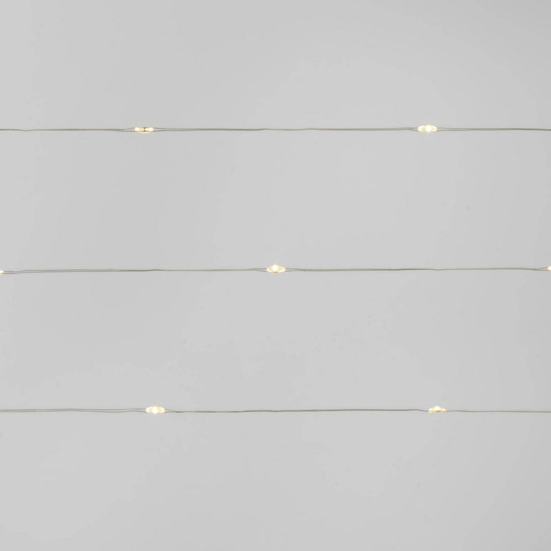 30ct Battery Operated LED Multi Effect Dewdrop Fairy String Lights Warm White with Silver Wire - Wondershop